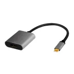 USB-C&ndash;DP/F-adapter, 4K/60Hz, alumiinium, 0,15 m