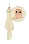 Bathing cover - TB0393/02 - TERRY - ROBIN - size 80x80 - OWL - LIGHT BEIGE