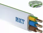 Flat installation wire YDYP 3X 2.5 Earth white 450/750V Class 1