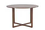 Durango Round Dining Table &phi;120x75 cm - Steel Frame / MDF Walnut 3D-paper