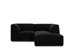 Velvet Modular Right Corner Sofa, "Siena", 3 Seats, 186x180x69 Made in Europe