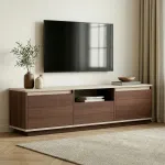 TV-alus, Hanah Home, Milano p&auml;hklipuu, travertiin, 160 x 42 x 30