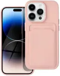 "Card Silicone Case iPhone 15" Pink