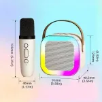 K12 Portable BT karaoke system with 2 Wireless mics White