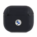 Geniune Leather Silver Logo AirPods 3 cover navy