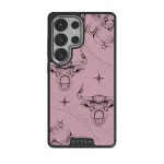 Taurus - Samsung Galaxy S25 Ultra Case, Elite Dark (Magnetic) / Silver / Pink