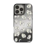 Snooze - iPhone 16 Pro Max Case, Elite Mirror Dark (MagSafe) / Silver