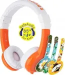 &bdquo;BuddyPhones&ldquo; k&otilde;rvaklapid &bdquo;BuddyPhones Explore Orange&ldquo; &ndash; mikrofoniga k&otilde;rvaklapid lastele, 85 dB