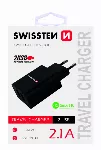 Swissten Premium reisilaadija USB 2.1А / 10.5W must