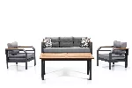 Garden Lounge'i komplekt, Hanah Home, hall Must, 67 x 197 x 77 cm