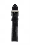 Zeppelin leather strap black, 22 mm