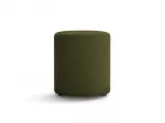 Boucle Pouf, "Dia", 1 Seat, 40x40x45, Dark Olive Green