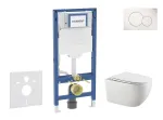 Geberit Duofix paigaldusmooduli komplekt, Gaia WC pehme sulgumisega kaanega ja Sigma01 loputusnupuga, Alpide valge SANI11CA3121B