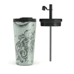 Virgo - Travel Mug, 500 ml / Flap & Straw Set / Turquoise