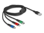 "Delock USB laadimiskaabel 3-in-1 (Type-A Lightning&trade; / Micro USB / USB Type-C&trade;), 2 m, kolmev&auml;rviline"