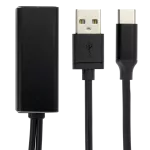 DELTACO Ethernet-adapter &uuml;lekandeseadmetele, 1 m, 100 Mbps, USB-A + USB-C, must / USBC-CAST-ETH / 1903162