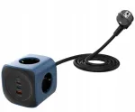 &bdquo;Cellline&ldquo; pistikupesa &bdquo;Socket Cube&ldquo; 2500 W, USB / 2xUSB-C 65 W, sinine