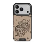 Virgo - iPhone 17 Pro Case, Elite Dark (MagSafe) / Silver / Beige