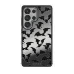 Midnight Visitor - Samsung Galaxy S25 Ultra Case, Elite Mirror Dark (Magnetic) / Silver
