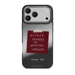 Nothing Changes - iPhone 17 Pro Max Case, Elite Mirror Dark (MagSafe) / Silver