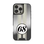 Classic Racing - iPhone 16 Pro Case, Elite Mirror Dark (MagSafe) / Silver