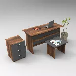 Kontorim&ouml;&ouml;bli komplekt, Hanah Home, p&auml;hkel Antratsiit, 140 x 73,8 x 60, cm