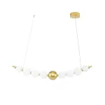Domoletti TAVVA riputatav LED-valgusti, 10 W, 1000 lm, 3000 K, 81 cm, valge ja kuldne