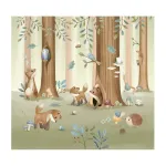 Little Dutch Photo Wallpaper fleece &acute;Forest Friends&acute; 300x280 cm
