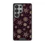 Sleeping Beauty - Snowflakes Samsung Galaxy S25 Ultra Case, Elite Dark (Magnetic) / Silver