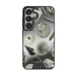 Shell Mosaic - Samsung Galaxy S25 Case, Elite Mirror Dark (Magnetic) / Silver