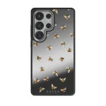 Honeycomb - Samsung Galaxy S25 Ultra Case, Elite Mirror Dark (Magnetic) / Silver