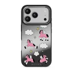 Cloud Hopping - iPhone 17 Pro Case, Elite Mirror Dark (MagSafe) / Silver