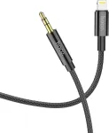 &bdquo;Hoco&ldquo; USB-kaabel &bdquo;Lightning&ldquo; &ndash; &bdquo;mini-jack&ldquo; 3,5 mm, 1 m, must