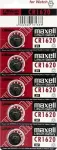 &bdquo;Maxell&ldquo; patareid CR1620, 5 tk.