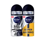 MEN BLACK & WHITE INVISIBLE ORIGINAL roll on pack 2 x 50 ml