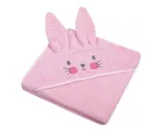Bathing cover - 327 - TERRY - ANIMALS II - BUNNY - size 80x80- PINK