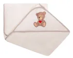 Bathing cover - 217 - TERRY - HAFT -TEDDY BEAR - size 100x100 - ECRU