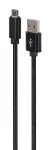 Gembird CCDB-mUSB2B-AMBM-6 puuvillane p&otilde;imitud mikro-USB kaabel metallist pistikutega, 1,8 m, must