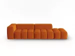 Velvet Right Modular Sofa, "Verona", 4 Seats, 265x85x70 Made in Europe