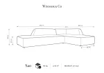 Modular Right Corner Sofa, "Siena", 4 Seats, 273x180x69 Made in Europe