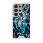 Mystic River - Blue Marble Samsung Galaxy S25 Ultra Case, Elite Light (Magnetic) / Silver