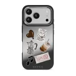 Oat Milk Please - iPhone 17 Pro Case, Elite Mirror Dark (MagSafe) / Silver