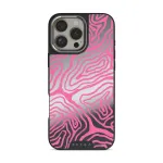 Pink Shores - iPhone 16 Pro Max Case, Elite Mirror Dark (MagSafe) / Silver