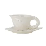 Shellie tass ja alustass, valge, 82072685