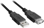 "Kaabel USB 2.0 Verl&auml;ngerung 0.5m schwarz"
