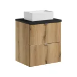 50 cm m&ouml;&ouml;blikomplekt koos lauaplaadiga ja lauaplaadile paigaldatava valamuga &bdquo;Gaja set-noa b black 50 cm s un gaja 35 sw&ldquo;