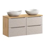 120 cm m&ouml;&ouml;blikomplekt koos lauaplaadiga ja kahe lauaplaadile paigaldatava valamuga &bdquo;Cloud&ldquo; SET-OCB B 120CM (2X60) S UN CLOUD