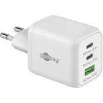 Goobay 65 W USB-C PD GaN mitme pordiga kiirlaadija Nano, valge