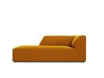 Velvet Chaise Longue Left, "Siena", 1 Seat, 93x181x69 Made in Europe