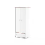 Riidekapp MIA MI12BR, valge/roosa